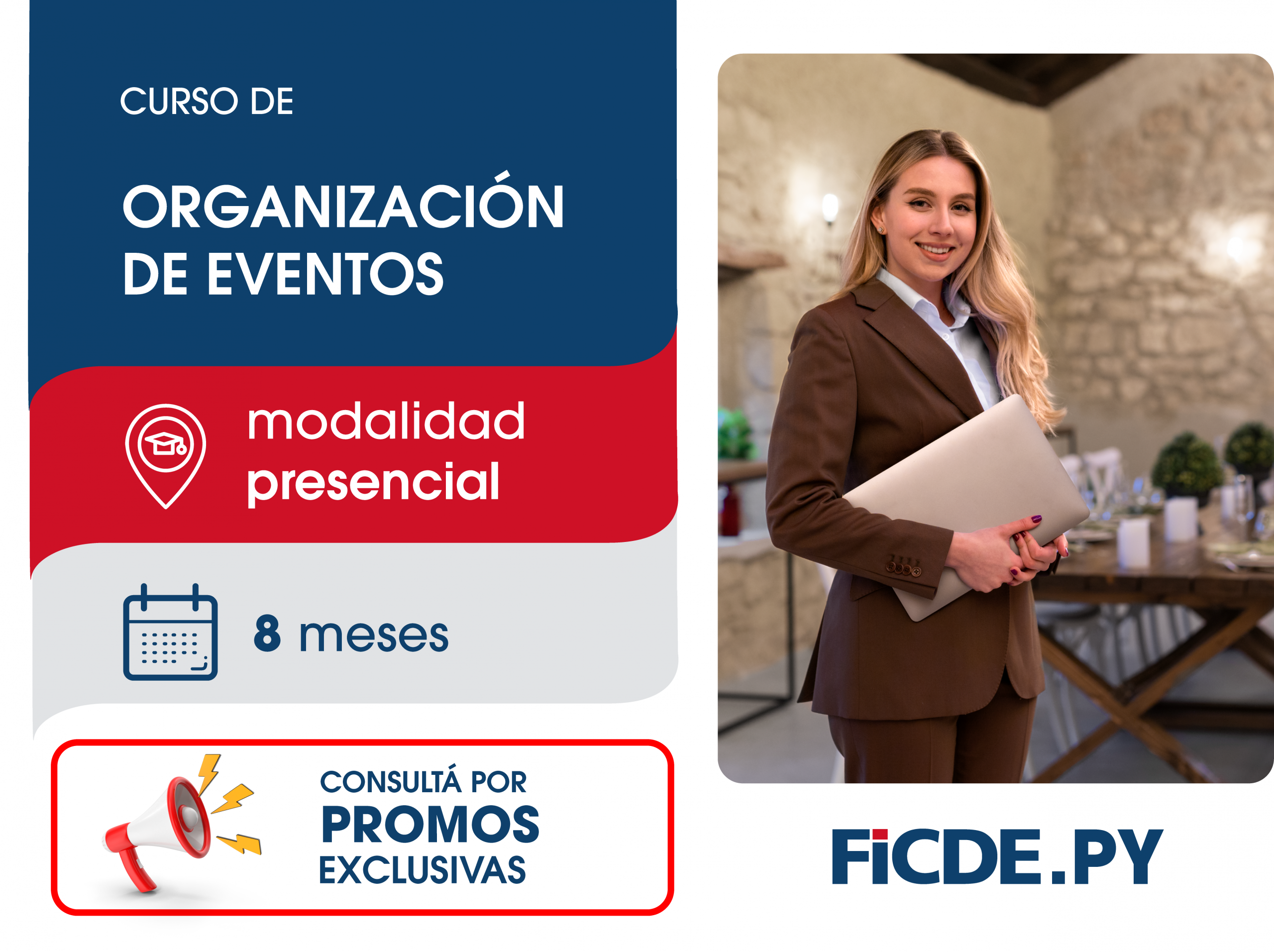 Curso de	Organización de Eventos – Presencial